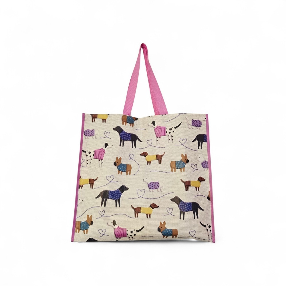 Dogs Dachshund Embroidery Style Valentines Valentine Hearts TJMaxx Tote Bag